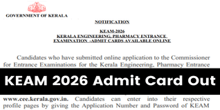 KEAM 2026 Admit Card Out; Download Your Hall Ticket Now